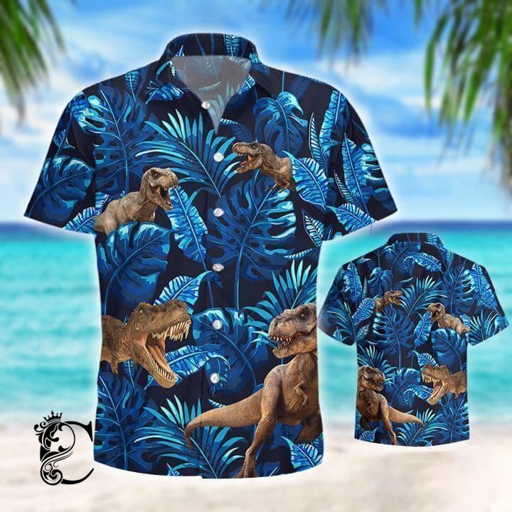 Chillicothemall T-Rex Tropical Hawaiian Shirt