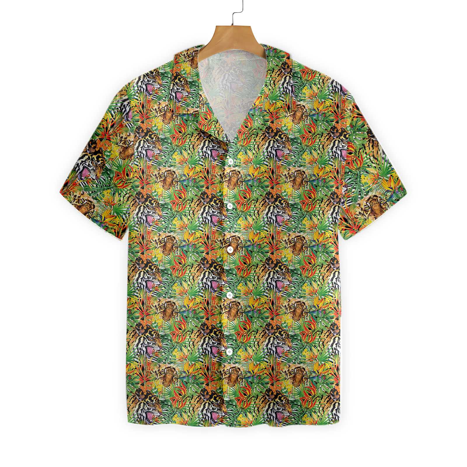 Tropical Jungle Tiger Hawaiian Shirt