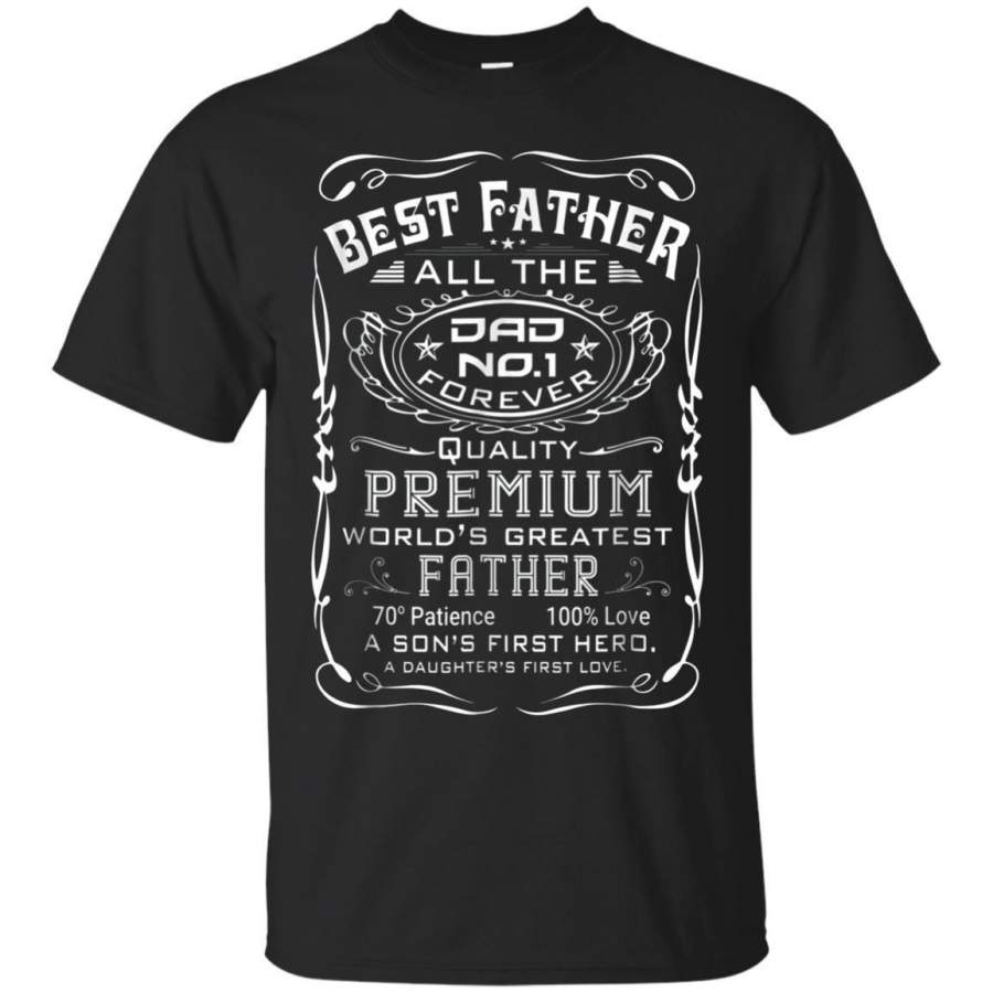 AGR Mens Best Father Premium Dad Worlds Greatest No1 Tshirt Jaq T-shirt