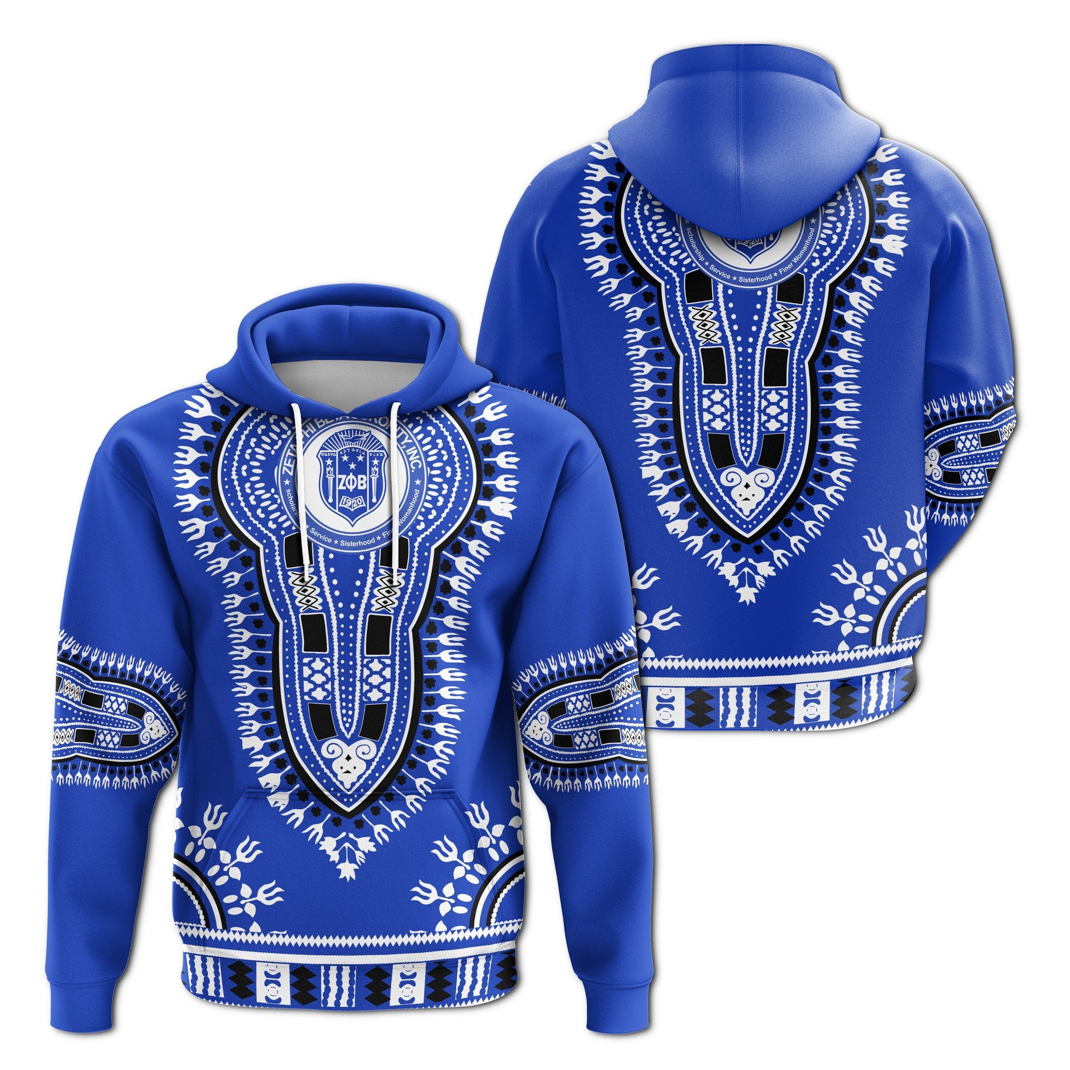 Sorority Hoodie – Zeta Phi Beta Dashiki Pullover Hoodie9