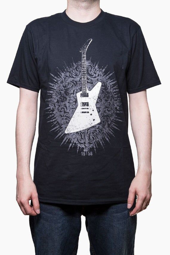 Classic Rock Guitar Shirt Gibson Explorer James Hetfield Metallica Shirt