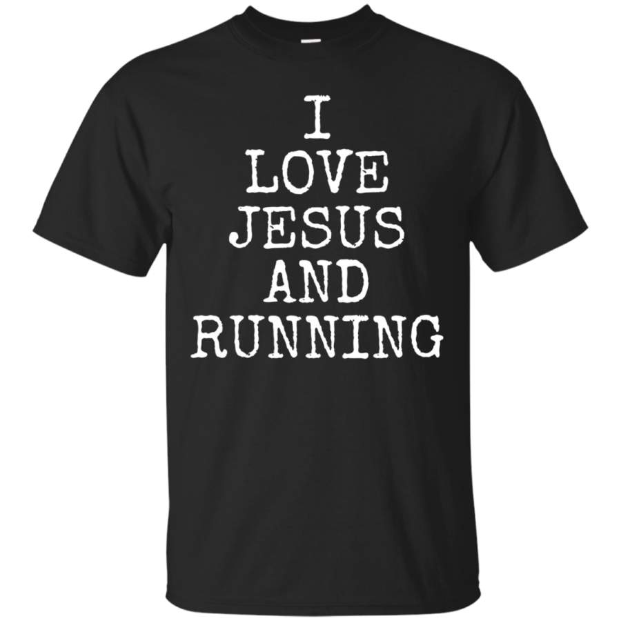 AGR I Love Jesus And Running Tee Shirt | Christian Gift T-shirt