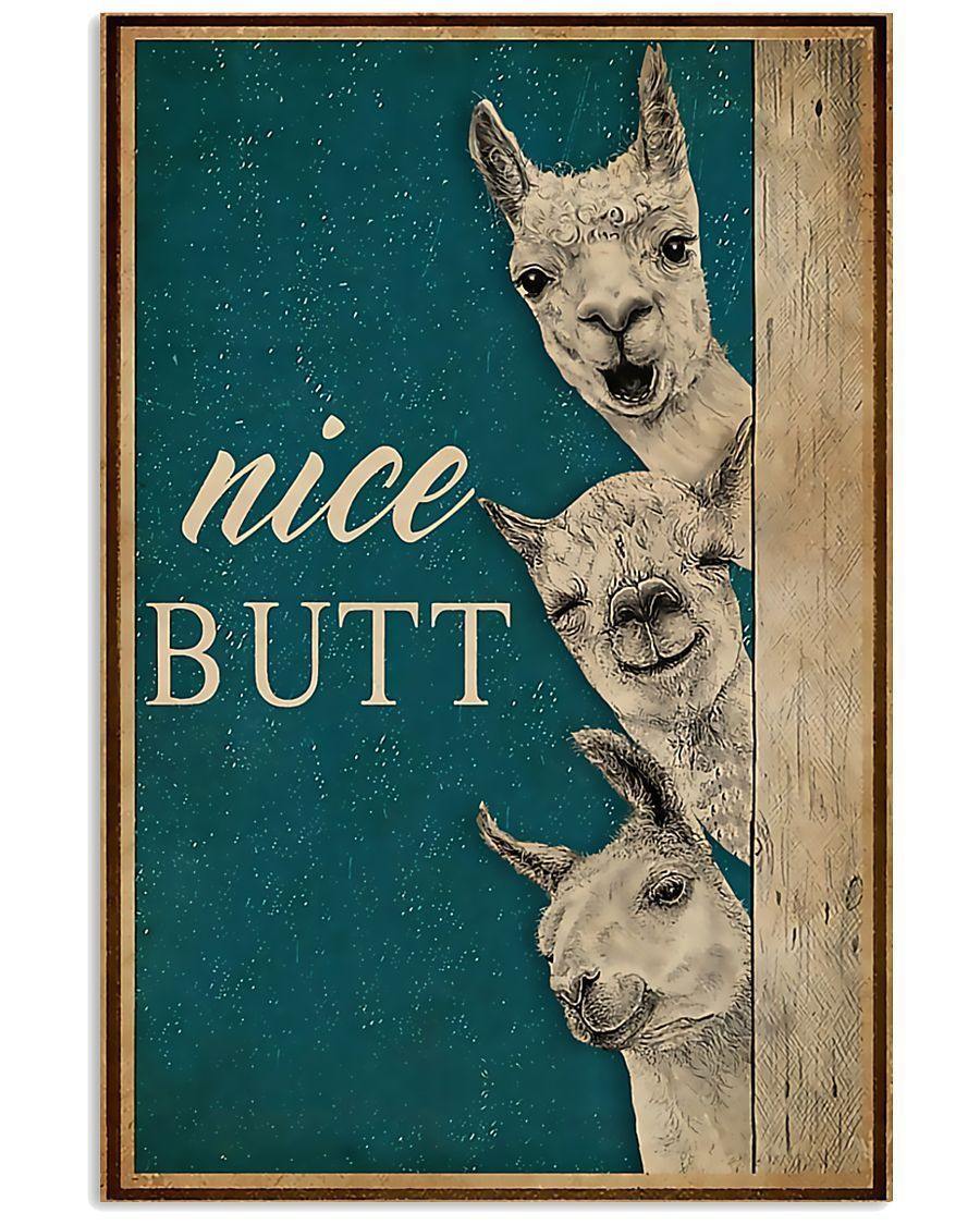 Alpaca Nice Butt – Best Idea Gift For Dog Lover, Gift For Home Decor, Gift For Family – Horizontal Canvas Matte Canvas Wall Art