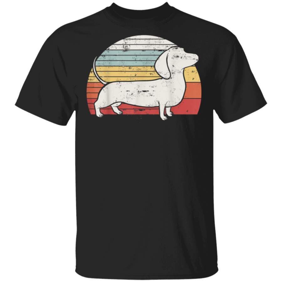 Cool Retro Dachshund Dog Gift Design Weiner Dog Fans TShirt