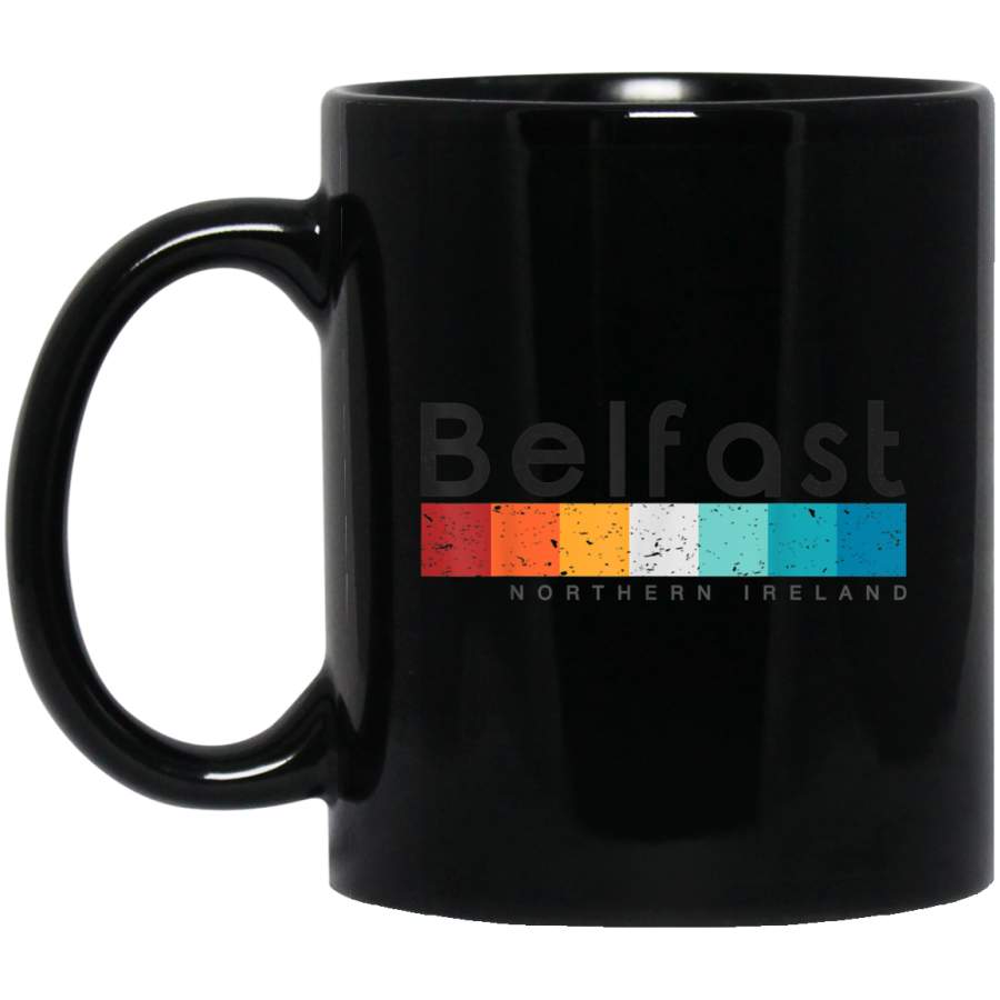 Belfast Northern Ireland Retro style Vintage Design Mug