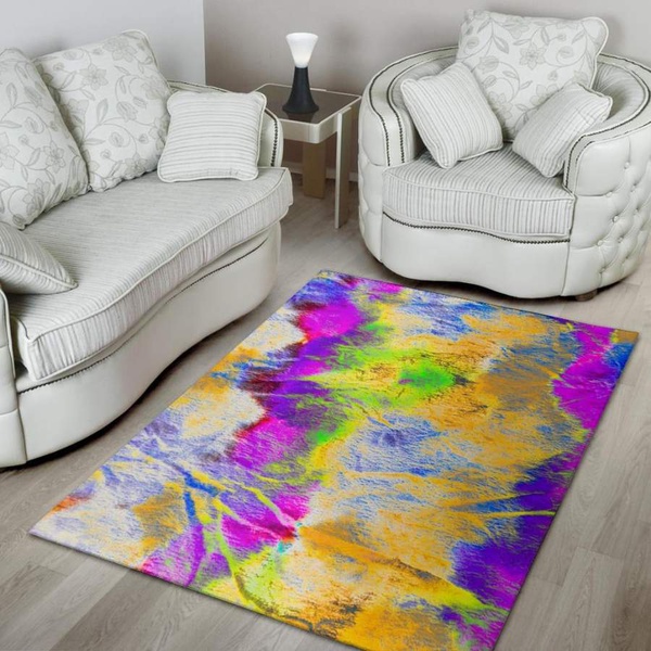 Abstract Tie Dye Area Rug