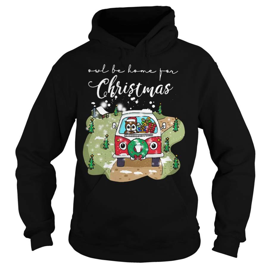 Owl be home for Christmas ugly sweater Hoodie
