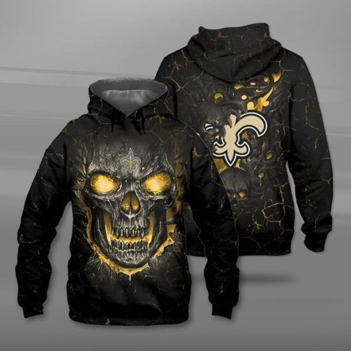 Lava Skull New Orleans Saints 3D Hoodie