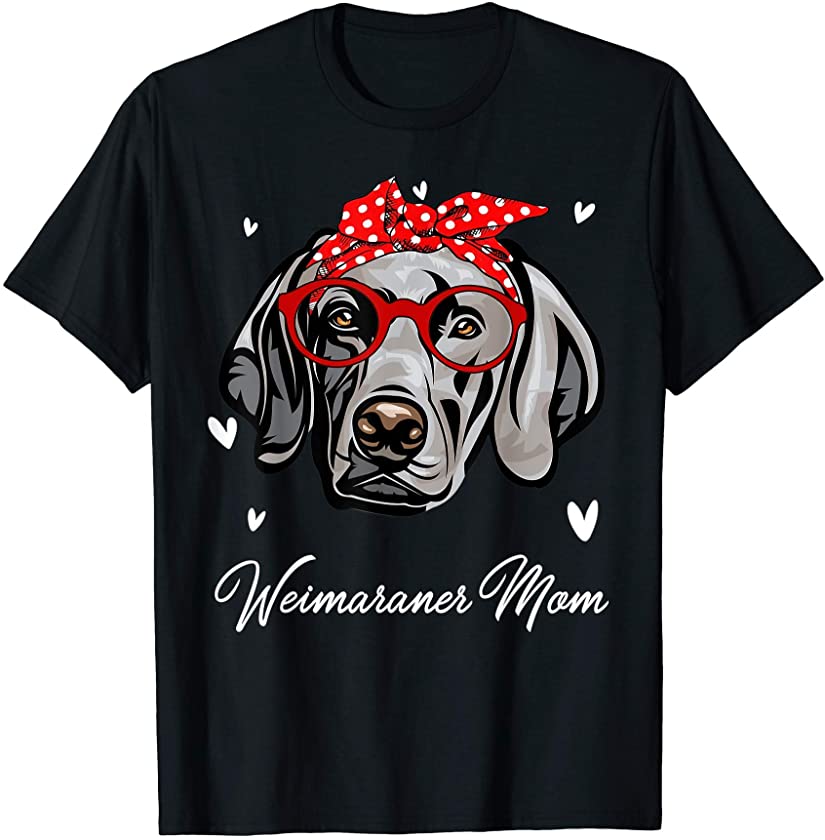 Weimaraner Mom Leopard Print Dog Lovers Mother Day Gift T-Shirt