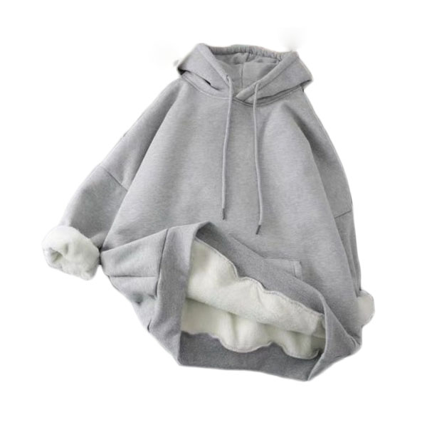 Woman’S Sweatshirts Autumn Winter Thick Warm Pullover Solid Color Korean Female Hooded Tops Cotton Thicken Oversized Hoodies alx