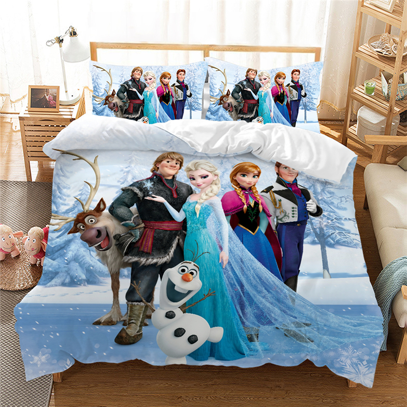 Anna Elsa Bedding Set Frozen Bed Set Princess Duvet Cover Pillow Cases Bedding Sets