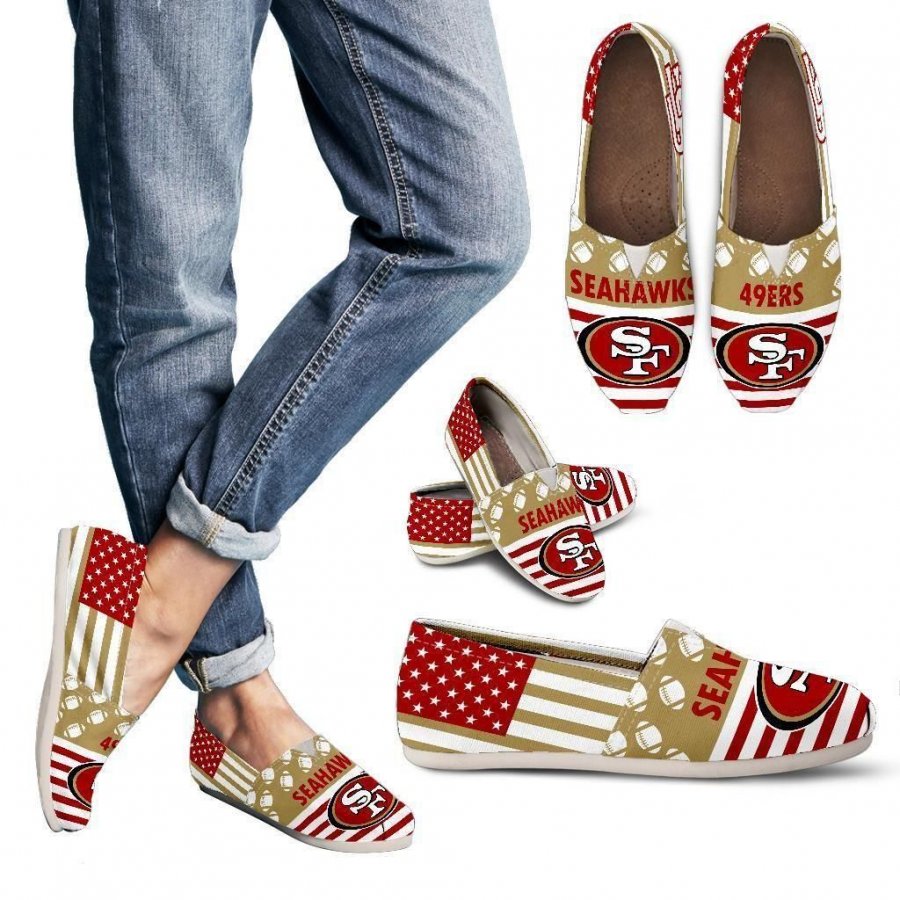 American Flag San Francisco 49ers Casual Shoes #732