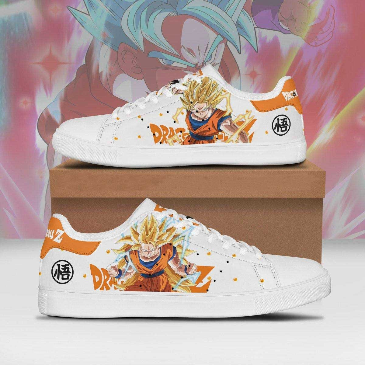 Dragon Ball Son Goku Anime Christmas Gift For Fan Low Top Leather Skate Shoes Sneakers For Man And Women