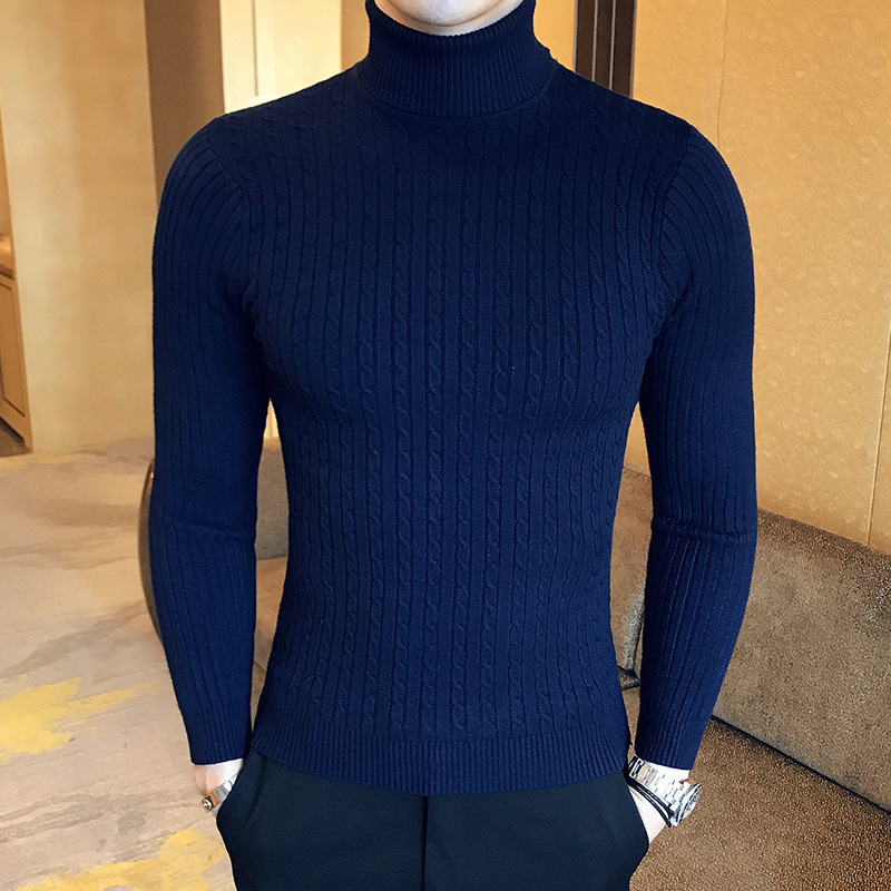 Cashmere Pullover Men 2022 Autumn and Winter New Fashion Turtleneck Sweater Autumn Men Sweater Casual Loose Knitted Warm Sweater alx