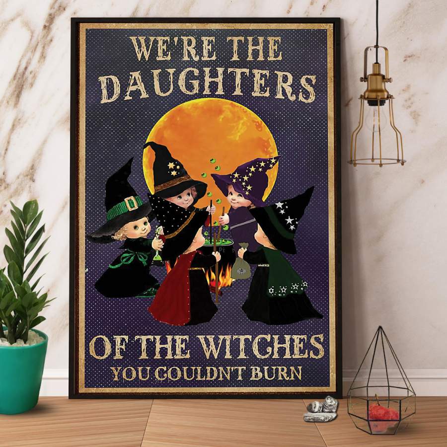 Baby witch the daughters of witches Halloween paper poster no frame/ wrapped canvas wall decor full size