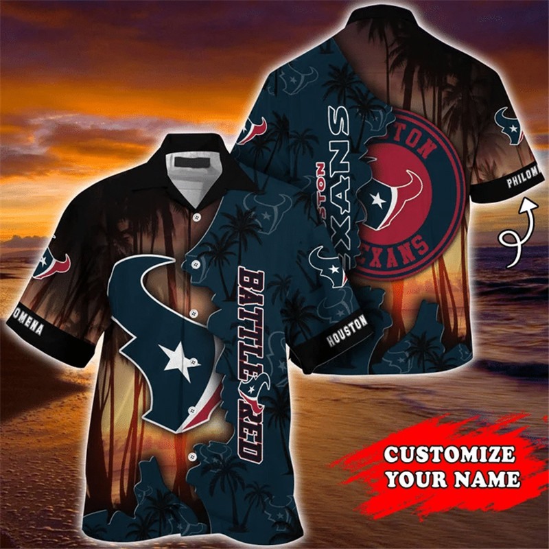 Houston Texans Hawaii Shirt Tropical Island Personalized Ha44196