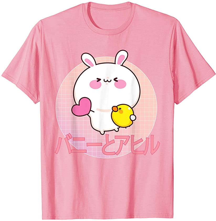 bunny and duck Funny Japanese Kawaii Retro 90s anime manga T-Shirt