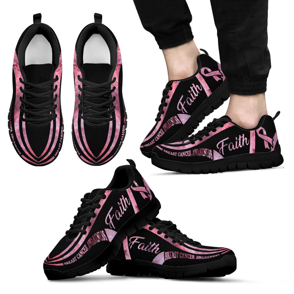 Walk In Faith Breast Cancer Awareness Sneakers 0622