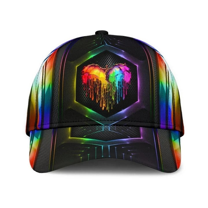 Gay Pride 3D Baseball Cap, Hope Will Never Be Silent Lgbt Printing Baseball Cap Hat, Lesbian Cap