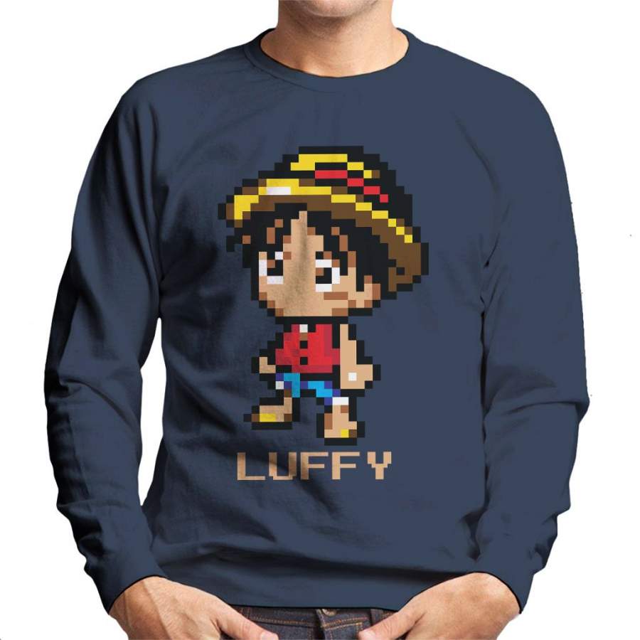 Monkey D Luffy Pixel Character One Piece Men’s Sweatshirt