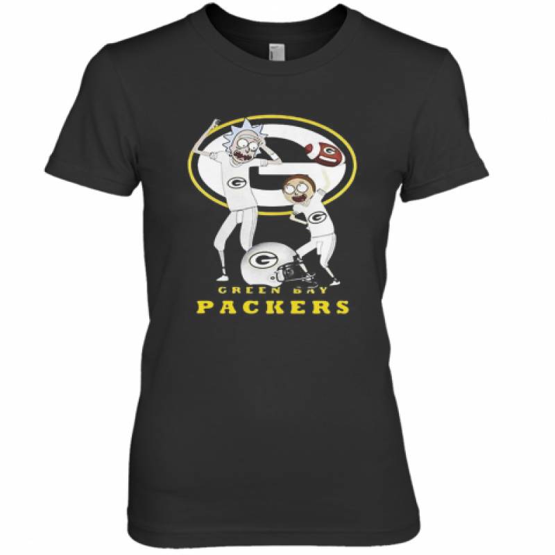 Rick And Morty Green Bay Packers Football Players Premium Women's T-Shirt