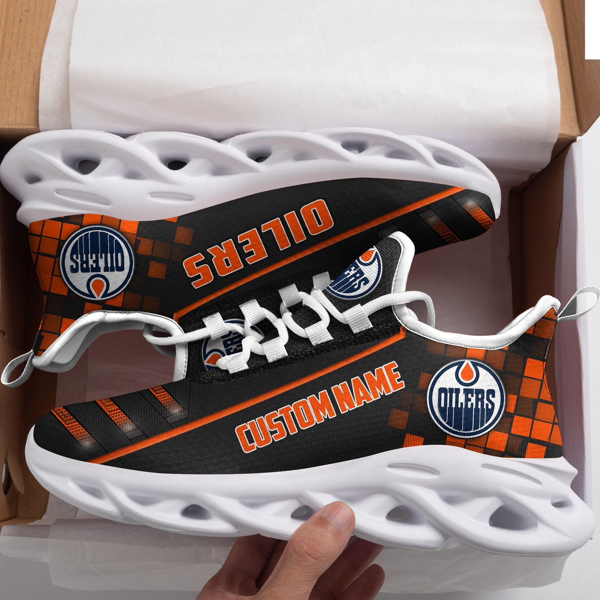 Edmonton Oilers Custom Name  Max Soul Sneaker Shoes For Fan