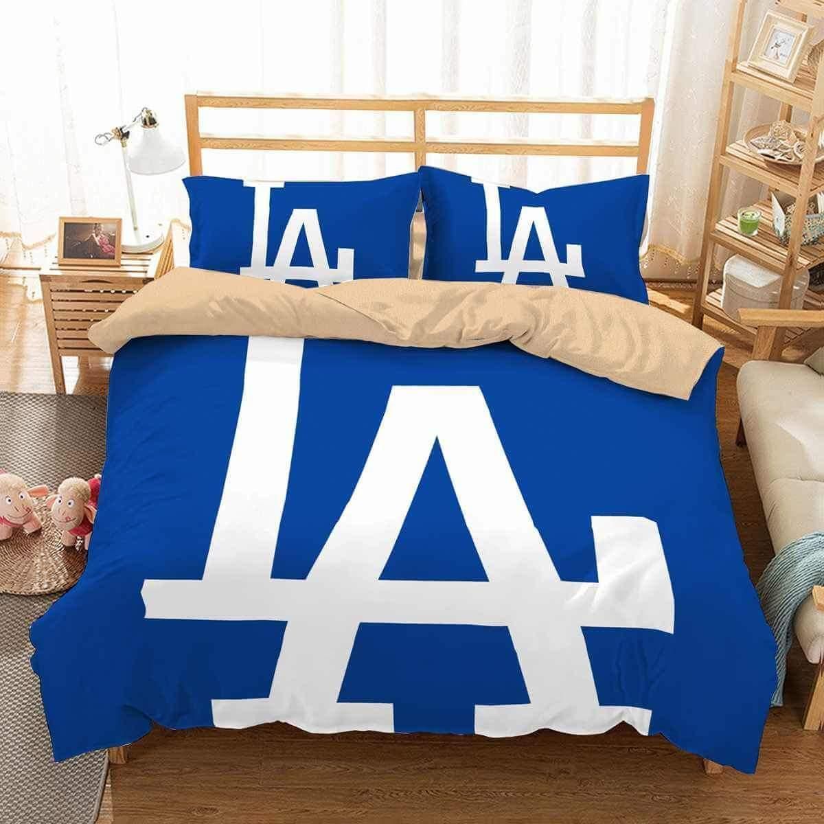3D Los Angeles Dodgers Duvet Cover Bedding Set 1