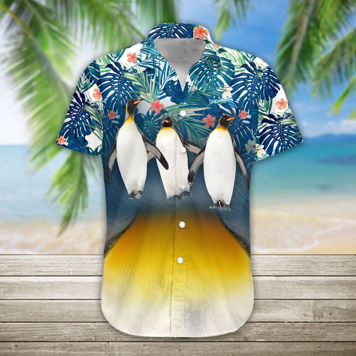 Penguin 3D Hawaiian Shirt