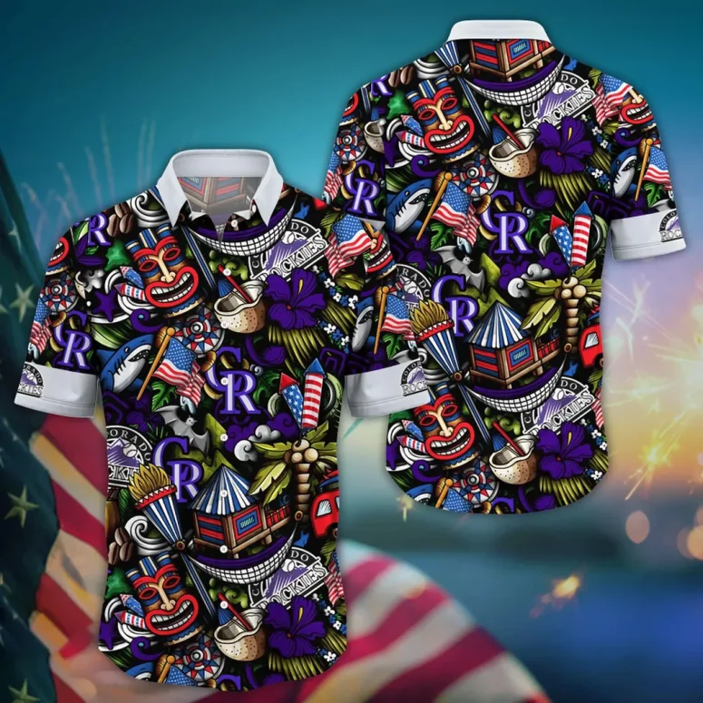 Colorado Rockies Festive Tiki Hawaiian Shirt