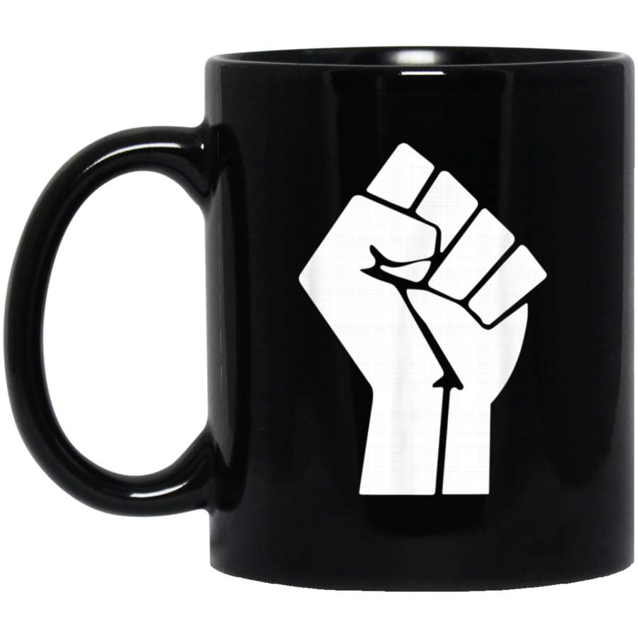 Raised Fist – Black Power Black Mugs