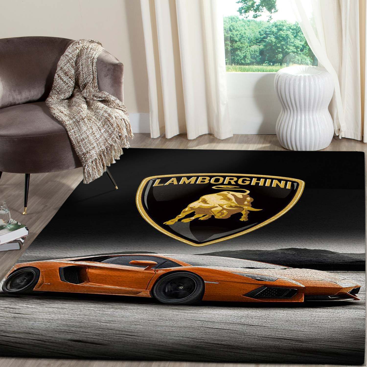 Lamborghini Logo SuperCars Area Rugs Living Room Carpet FN131207 Local Brands Floor Decor