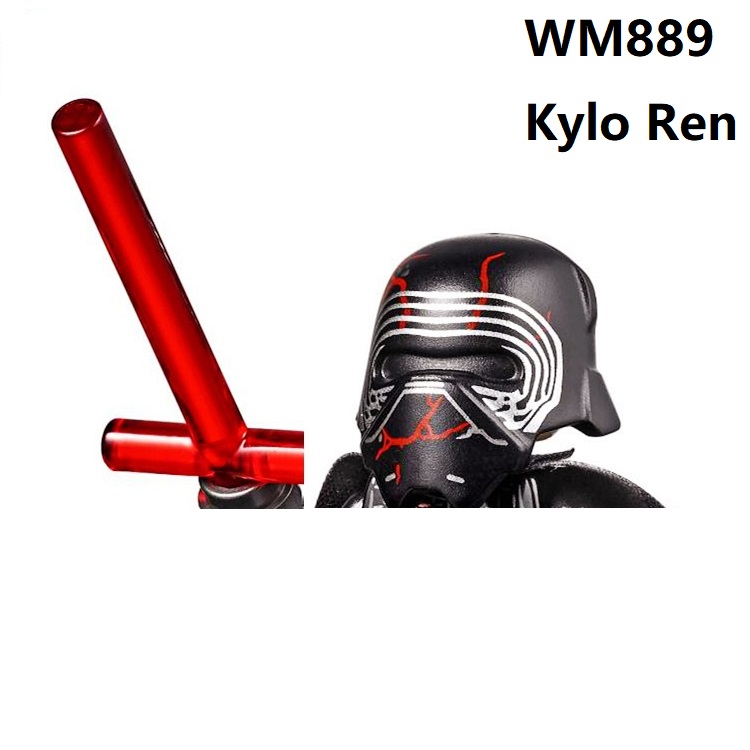 75139 SW717 Kylo Ren With Crossguard lightsaber Building Blocks Mini Action Figure Toys alx