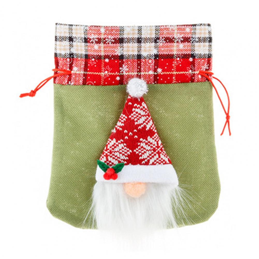 Christmas Candy Bag Unique Durable Attractive Xmas Party Drawstring Handbag for Festival alx