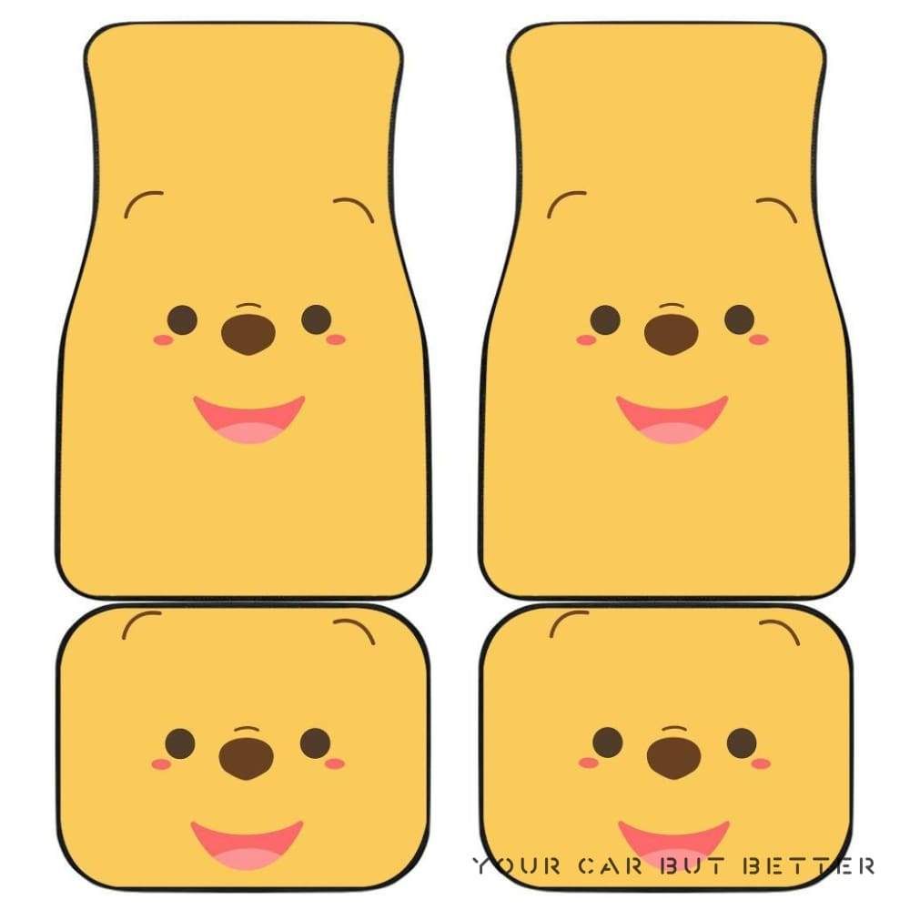 Pooh Face Car Floor Mats Personalized Car Seat Floor Mat Custom Print