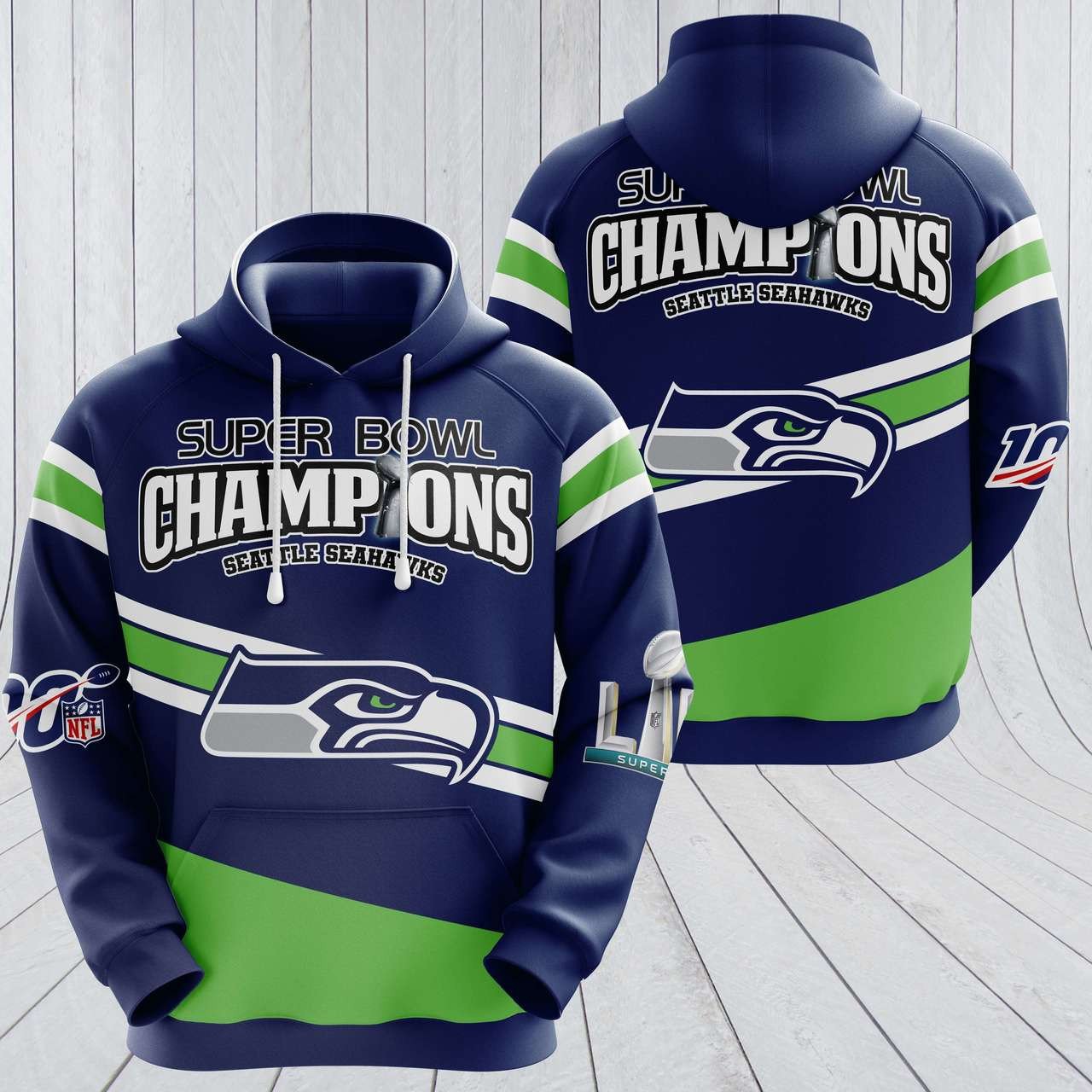 Seattle Seahawks 0876 Unisex 3D Hoodie Gift For Fans