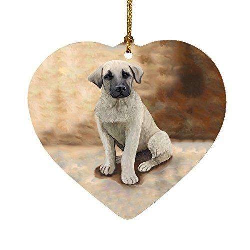 Anatolian Shepherd Puppy Dog Heart Christmas Ornament