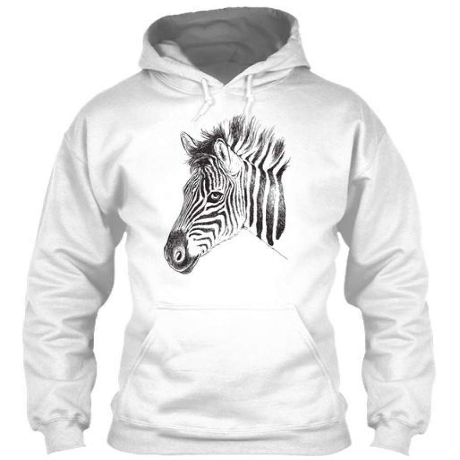 Sketches Of Animals Zebra Gildan Hoodie Sweatshirt