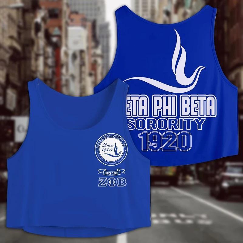 Wonder Print Tank Top – Zeta Phi Beta Sorority Croptop Tank Top