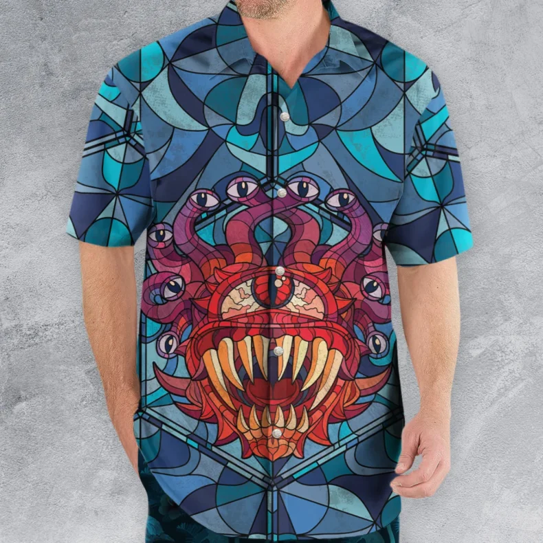 Stained Glass Monster Rpg Hawaiian Shirt
