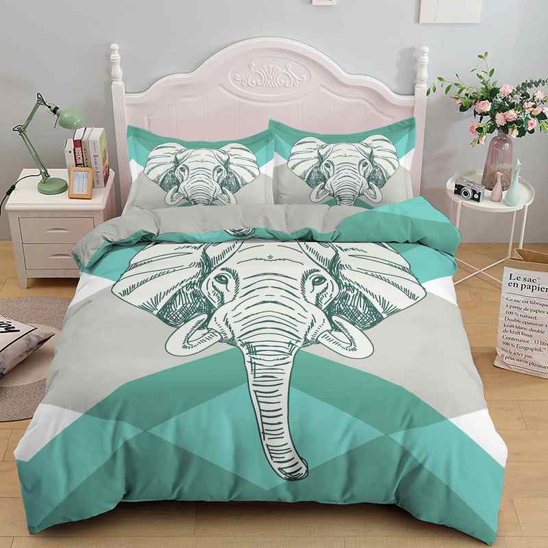 Boho Elephant Bedding Set Duvet Cover With Pillowcase Home Textile