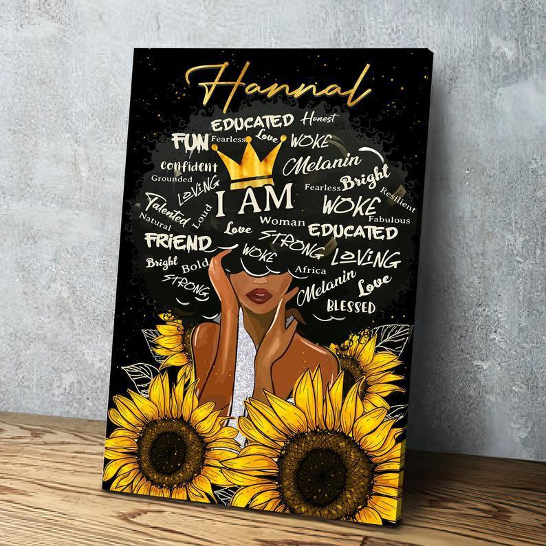 Customized Black Queen Canvas, I Am Black Queen Poster