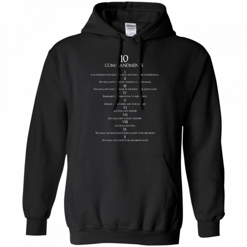 10 Commandments Pullover Hoodie