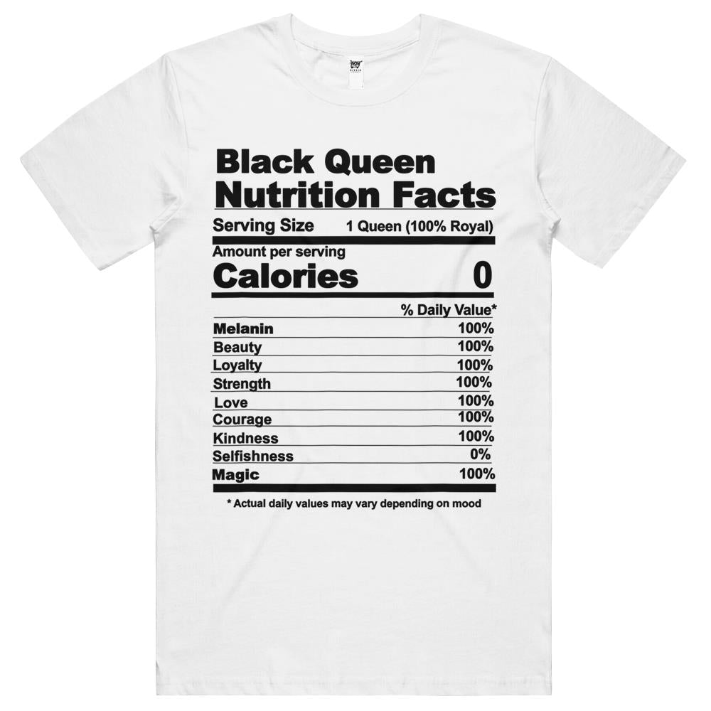 Nutritional Facts Shirt, Nutritional Facts T Shirt, Black Queen