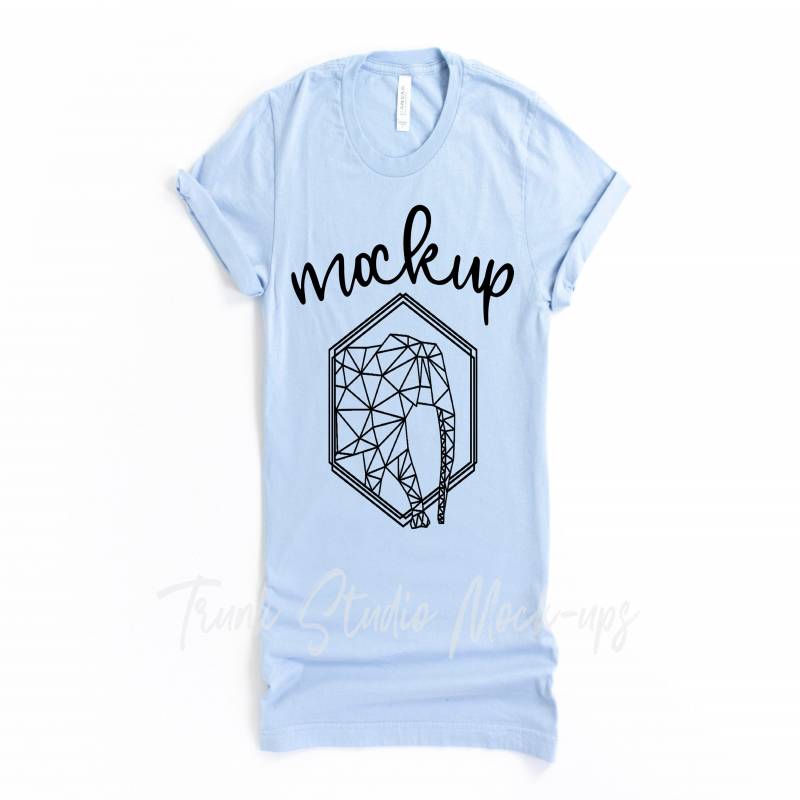 Download 3001 Bella Canvas BABY BLUE Mockup, Womens Shirt Mock-Up ...