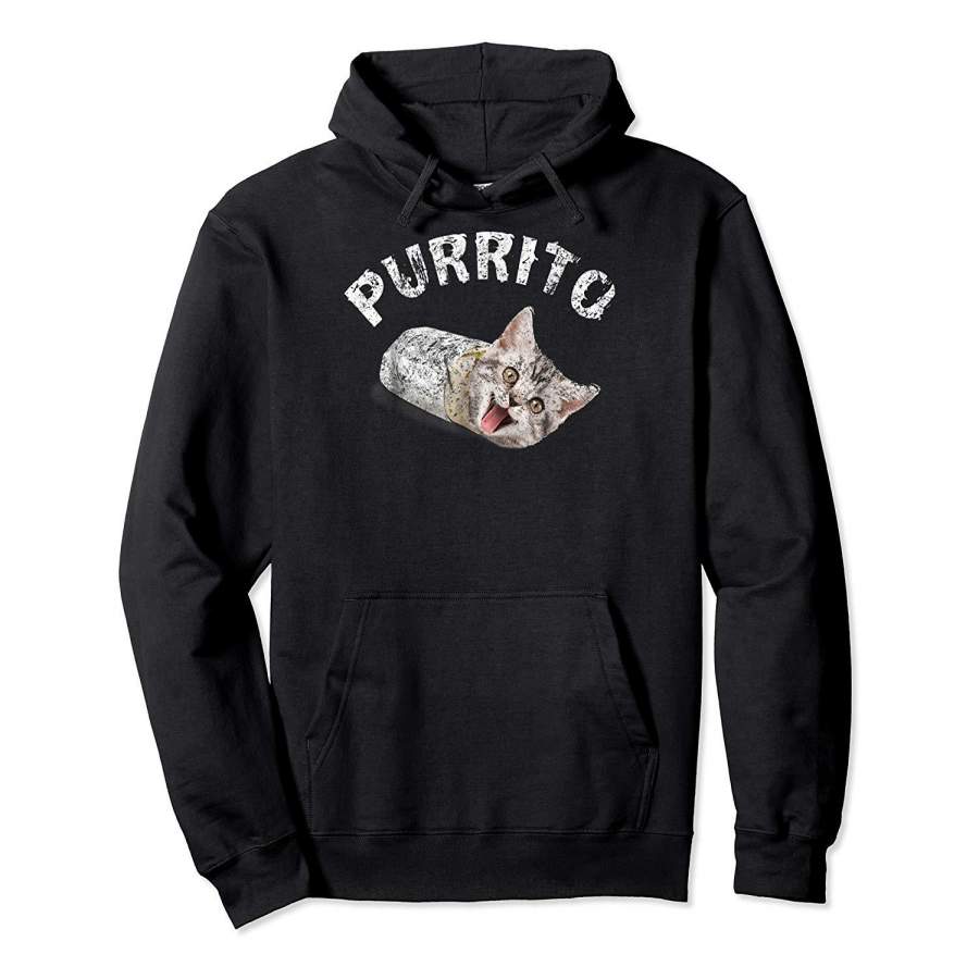 Vintage Purrito Shirt Cat T Shirt Kitty Mexican Food Burrito Hoodie