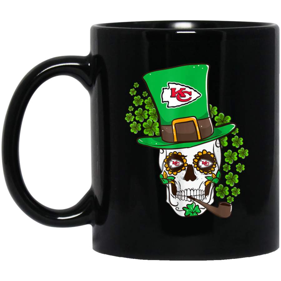 Funny St Patricks Day Irish Skull Kansas CityChief Mug