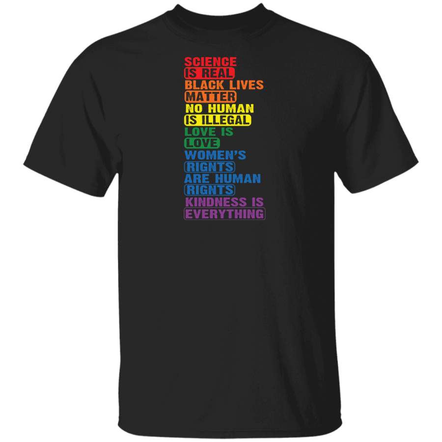 Science Is Real Black Lives Matter T-Shirt Social Justice Shirt For Equality LGBT Pride Gift