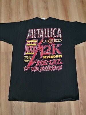 Vintage 1999 Metallica  Rock &more Vintage Concert Shirt T-shirt  Creed Tee 9369