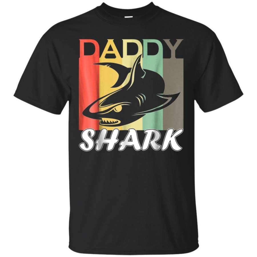 AGR Daddy Shark Vintage Tshirt Fathers Day Gift Jaq T-shirt