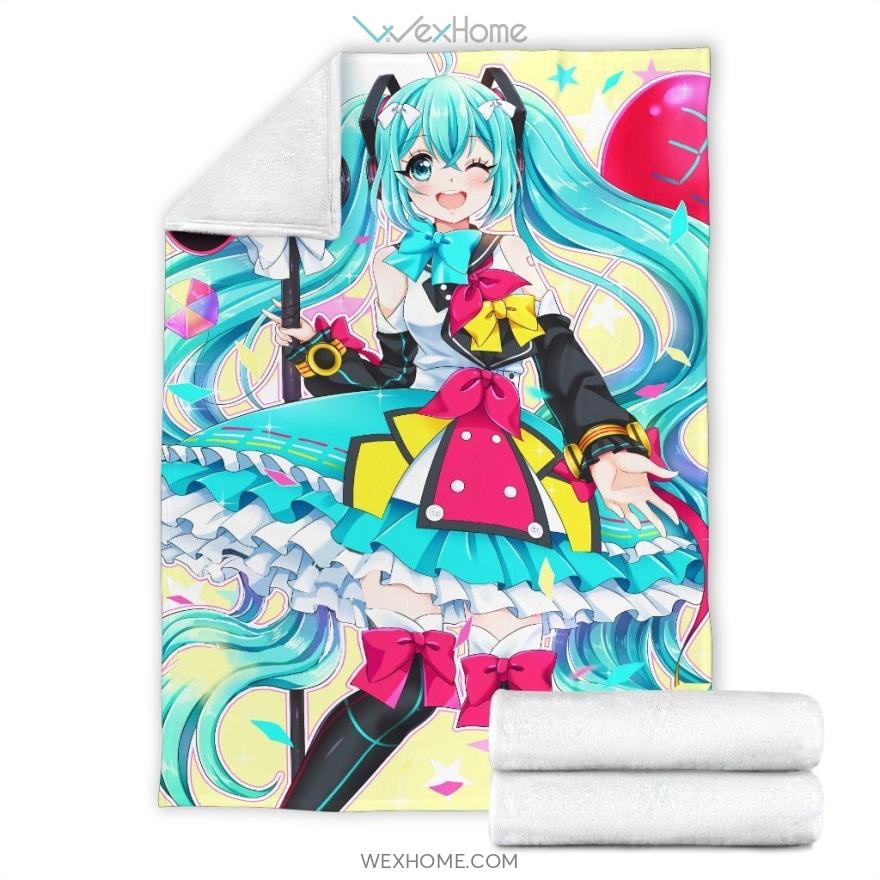 Cute Hatsune Miku Idol Premium Blanket